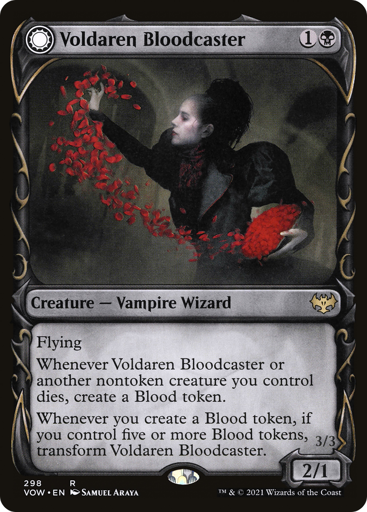 Voldaren Bloodcaster // Bloodbat Summoner (Showcase Fang Frame) [Innistrad: Crimson Vow] | Grognard Games