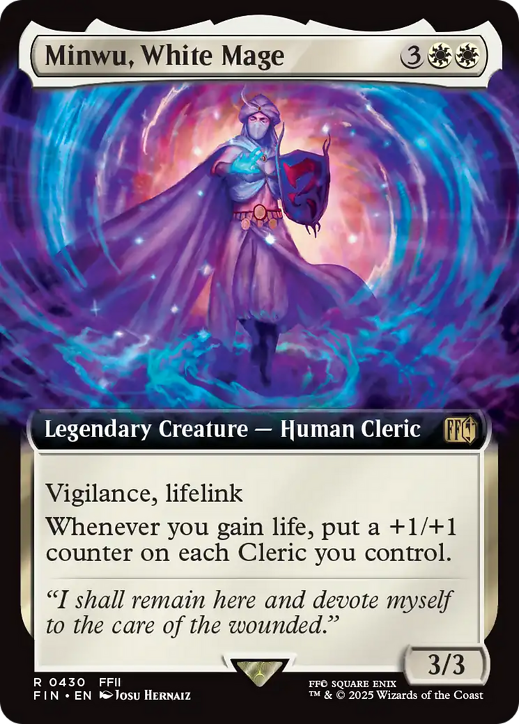 Minwu, White Mage (FIN-430) - FINAL FANTASY: (Extended Art) Foil | Grognard Games