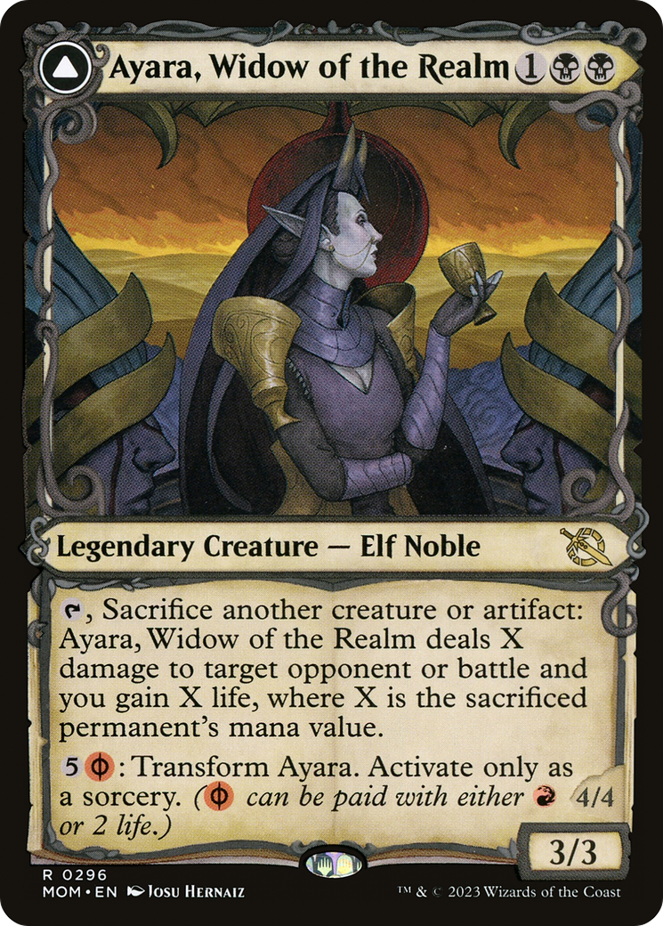 Ayara, Widow of the Realm // Ayara, Furnace Queen (Showcase Planar Booster Fun) [March of the Machine] | Grognard Games