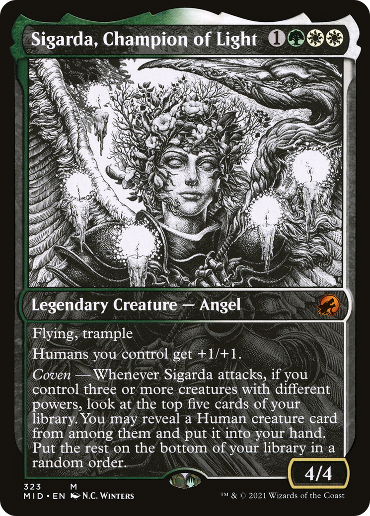 Sigarda, Champion of Light (Showcase) [Innistrad: Midnight Hunt] | Grognard Games