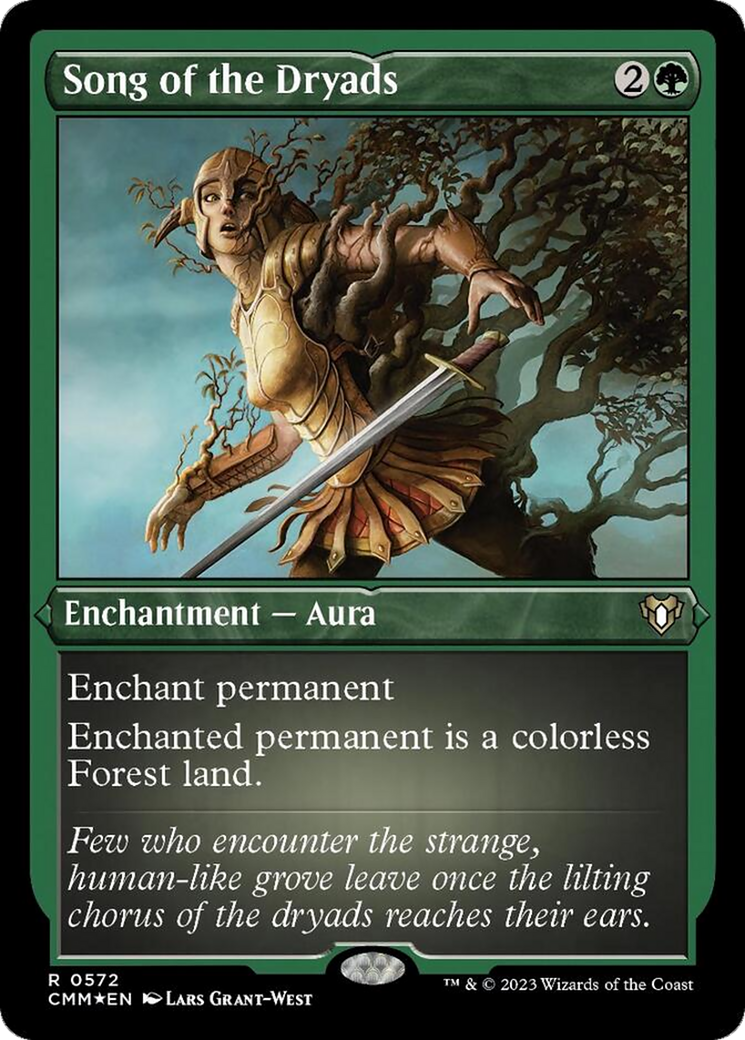 Song of the Dryads (Foil Etched) [Commander Masters] | Grognard Games