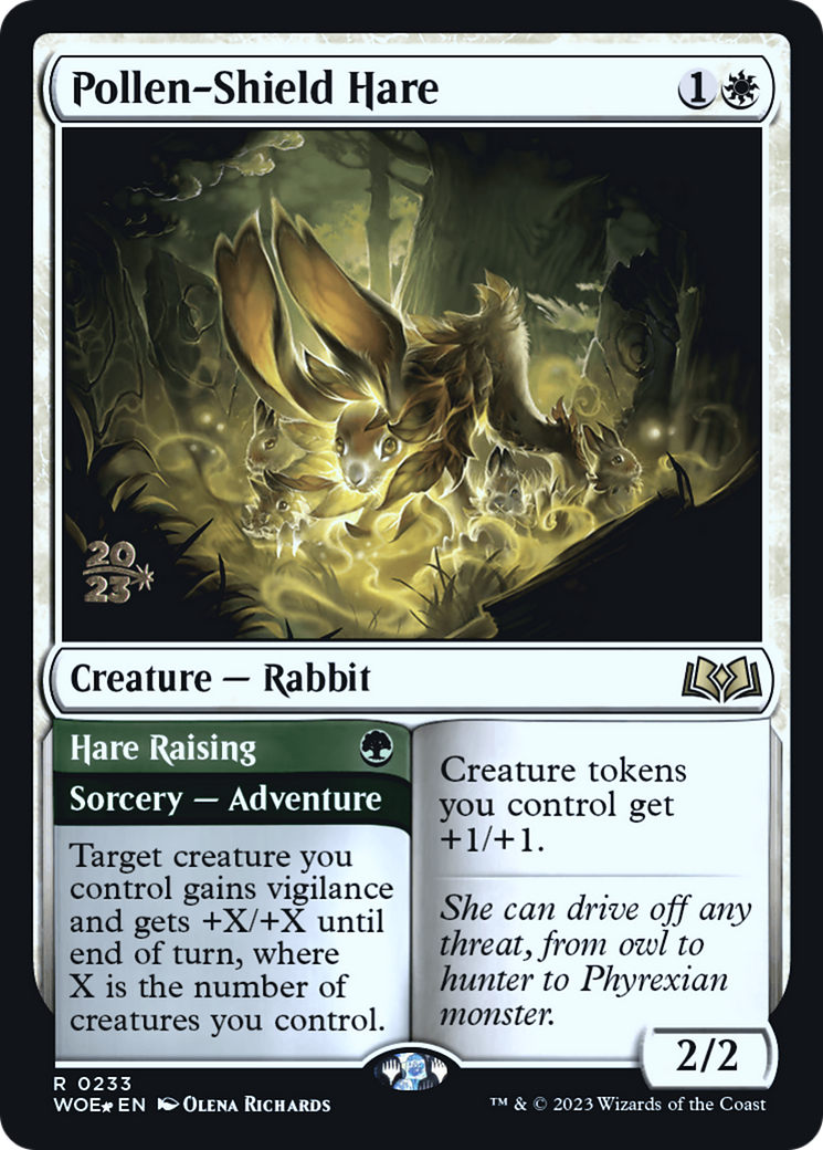 Pollen-Shield Hare // Hare Raising [Wilds of Eldraine Prerelease Promos] | Grognard Games