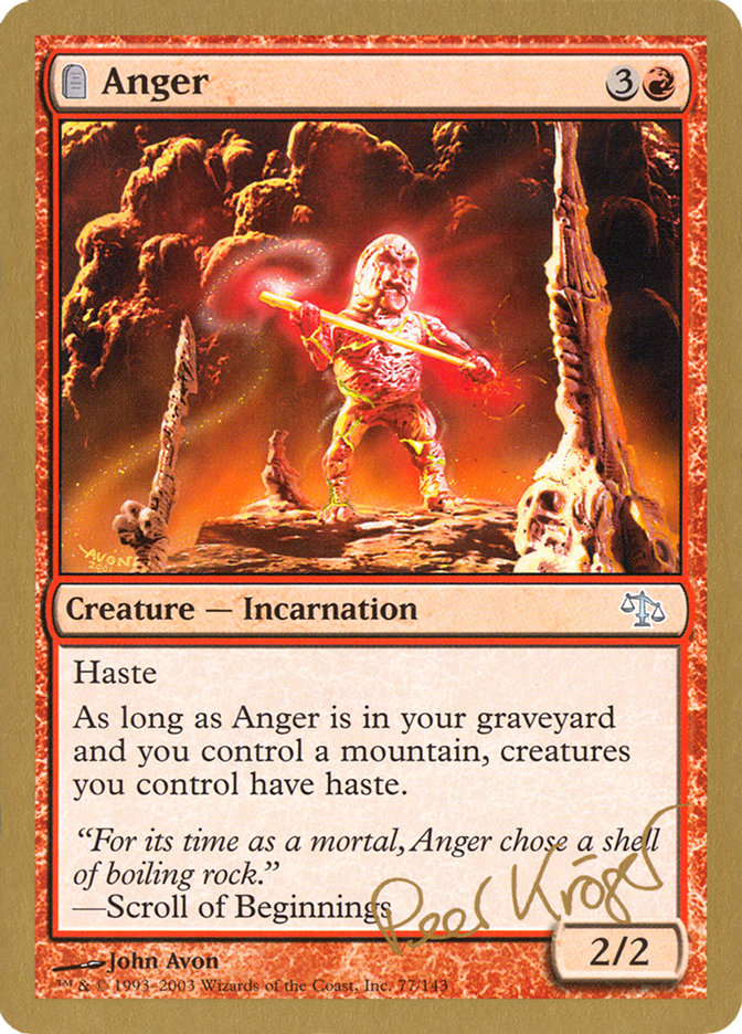 Anger (Peer Kroger) [World Championship Decks 2003] | Grognard Games