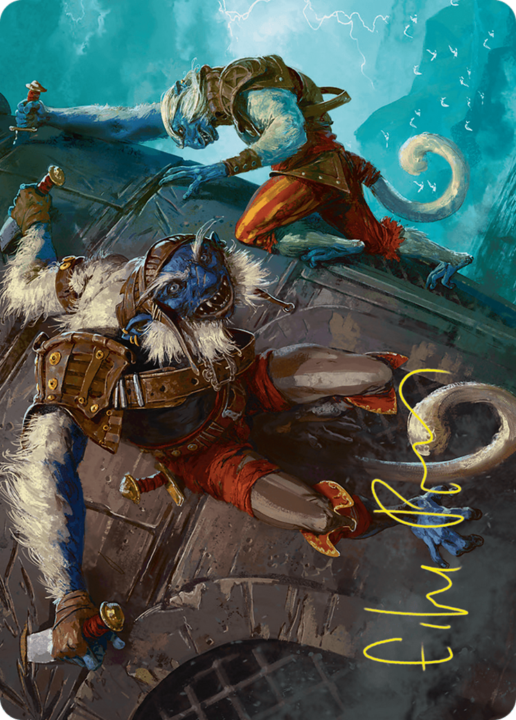 Goblin Boarders Art Card (11/54) (Gold-Stamped Signature) [Foundations Art Series] | Grognard Games