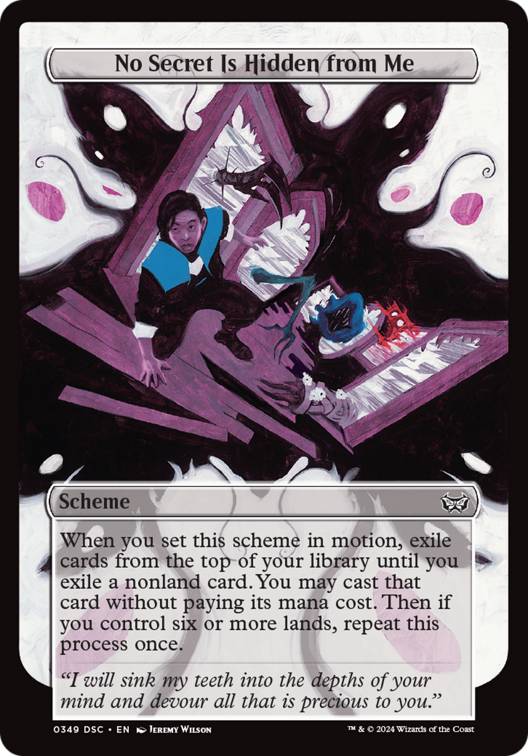 No Secret Is Hidden from Me (Full Art) [Duskmourn: Archenemy] | Grognard Games