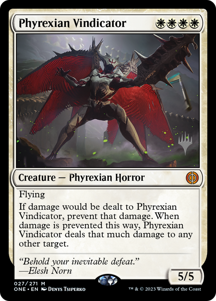 Phyrexian Vindicator (Promo Pack) [Phyrexia: All Will Be One Promos] | Grognard Games