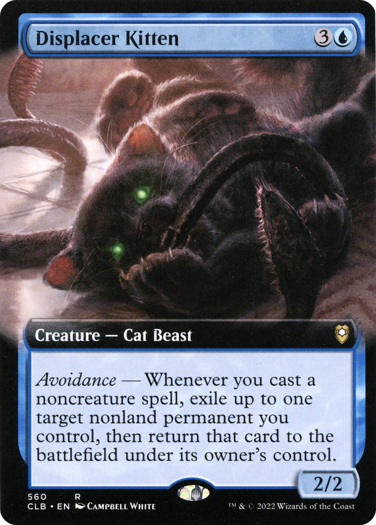 Displacer Kitten (Extended Art) [Commander Legends: Battle for Baldur's Gate] | Grognard Games