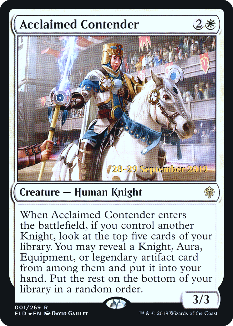 Acclaimed Contender  [Throne of Eldraine Prerelease Promos] | Grognard Games