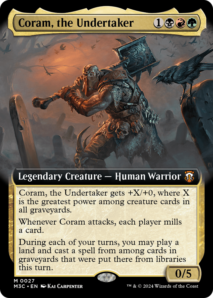 Coram, the Undertaker (Extended Art) [Modern Horizons 3 Commander] | Grognard Games