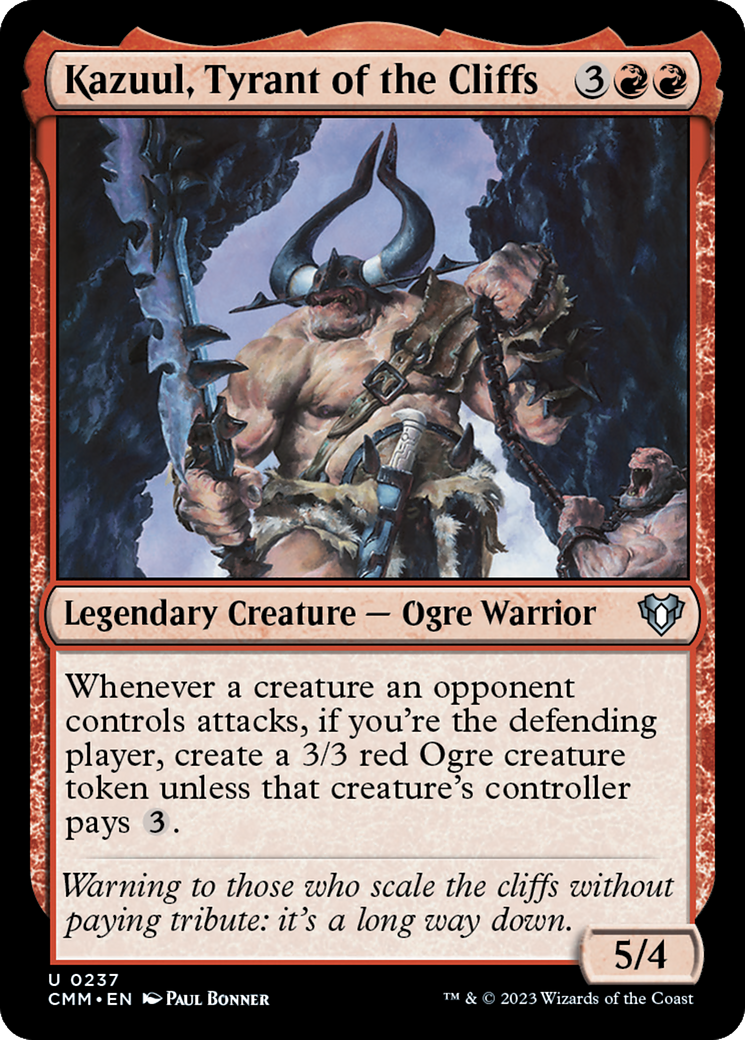 Kazuul, Tyrant of the Cliffs [Commander Masters] | Grognard Games