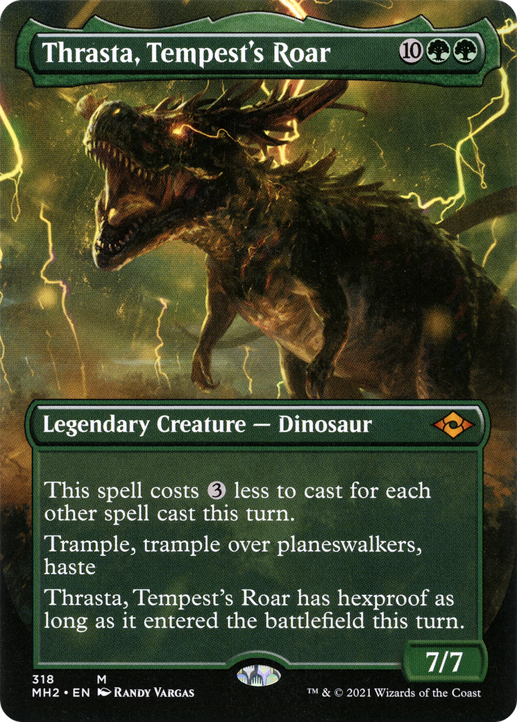 Thrasta, Tempest's Roar (Borderless Alternate Art) [Modern Horizons 2] | Grognard Games