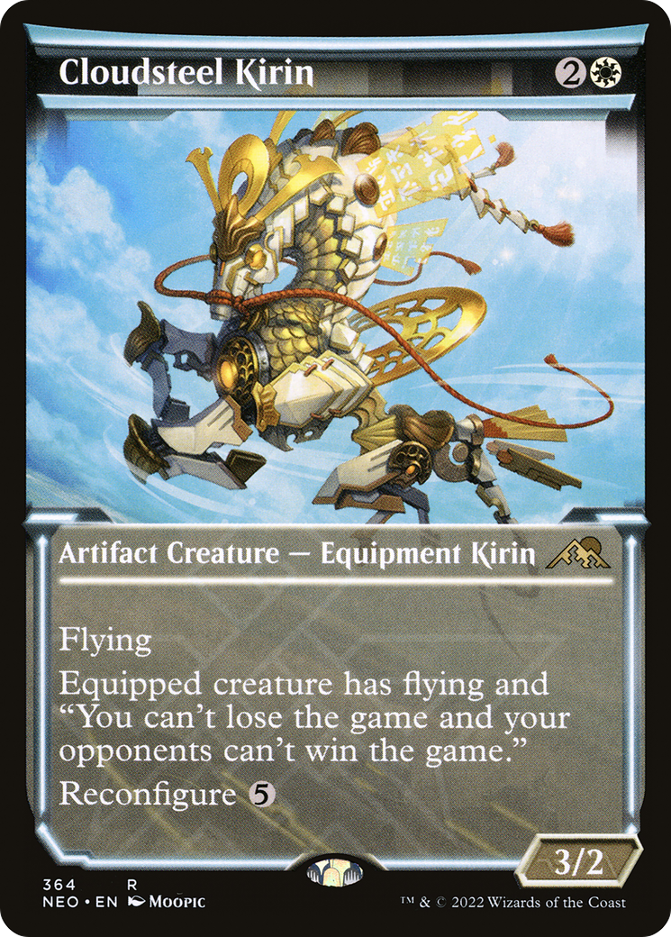 Cloudsteel Kirin (Showcase Soft Glow) [Kamigawa: Neon Dynasty] | Grognard Games