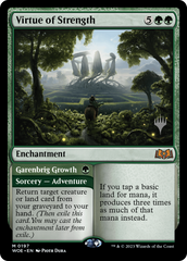 Virtue of Strength // Garenbrig Growth (Promo Pack) [Wilds of Eldraine Promos] | Grognard Games