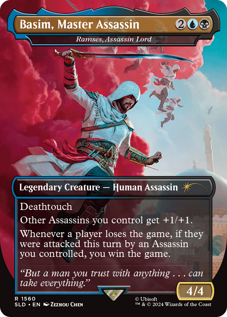 Ramses, Assassin Lord (SLD-1560) - Secret Lair Drop / Basim, Master Assassin (Borderless) Foil | Grognard Games