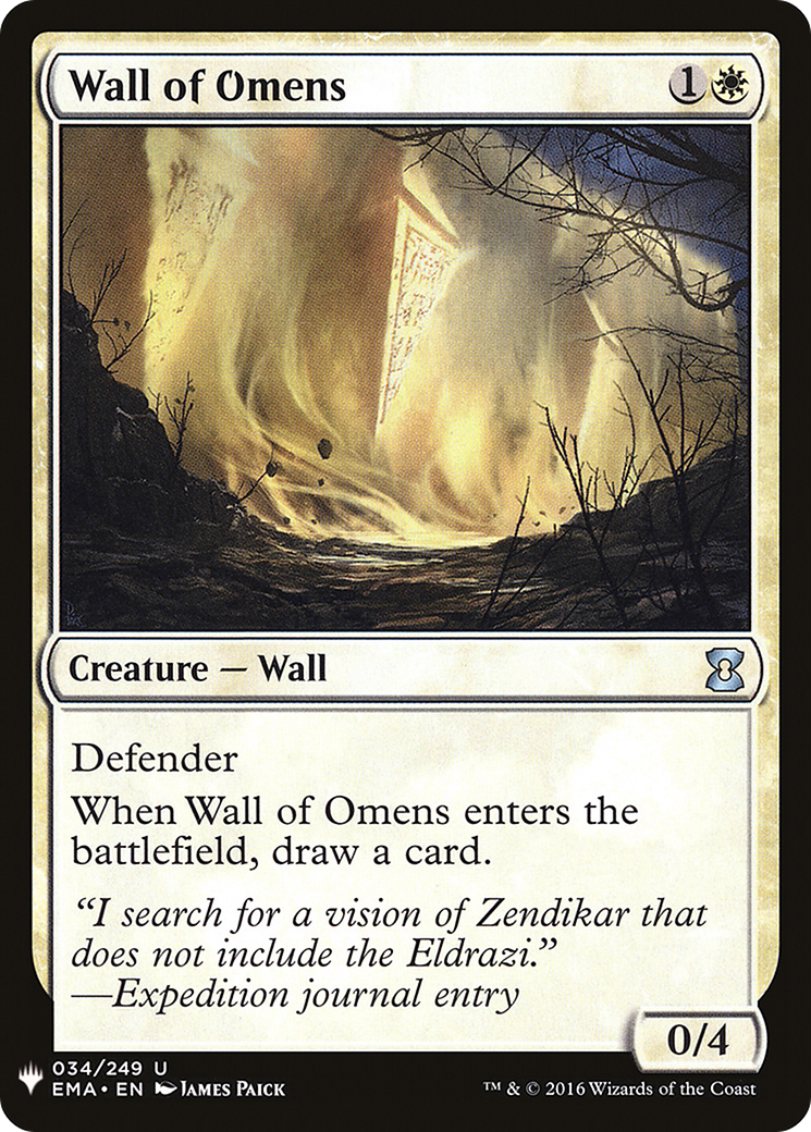 Wall of Omens [Mystery Booster] | Grognard Games