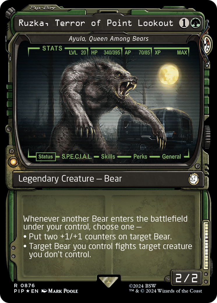 Ruzka, Terror of Point Lookout - Ayula, Queen Among Bears (Showcase) (Surge Foil) [Fallout] | Grognard Games