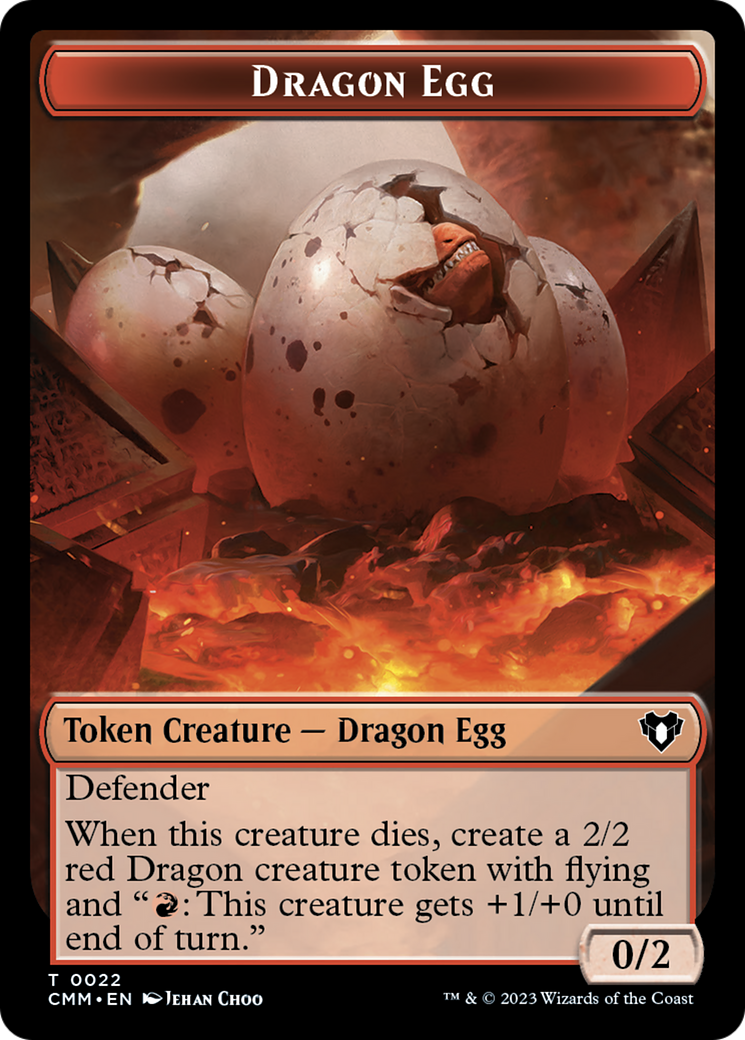 Dragon Egg Token [Commander Masters Tokens] | Grognard Games