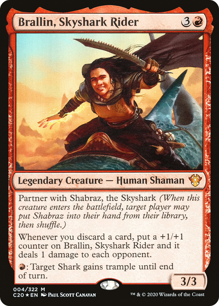 Brallin, Skyshark Rider [Commander 2020] | Grognard Games