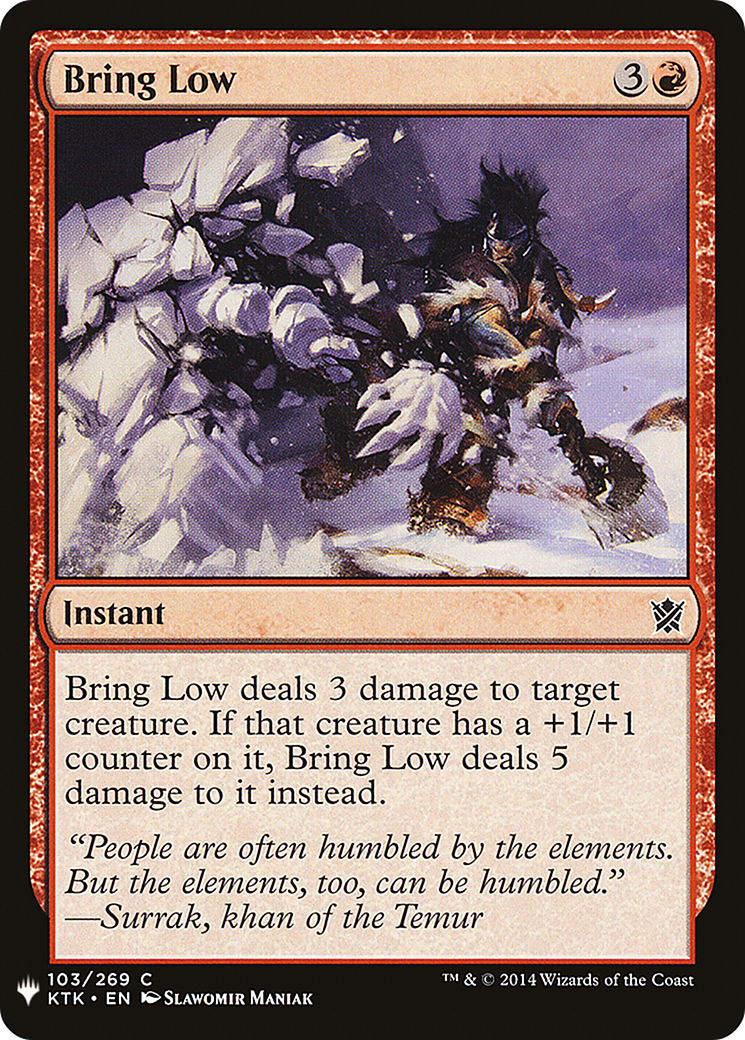 Bring Low [Mystery Booster] | Grognard Games