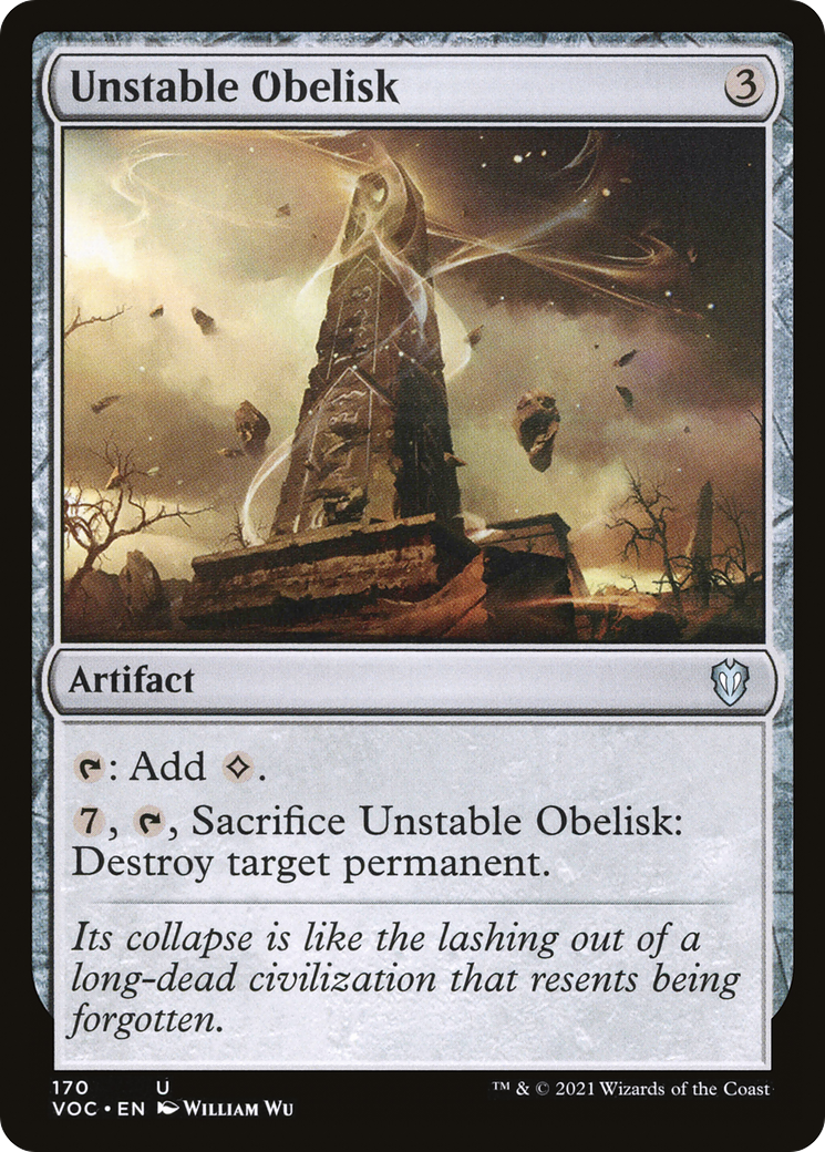 Unstable Obelisk [Innistrad: Crimson Vow Commander] | Grognard Games