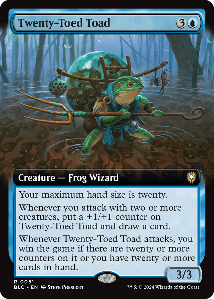 Twenty-Toed Toad (Extended Art) [Bloomburrow Commander] | Grognard Games