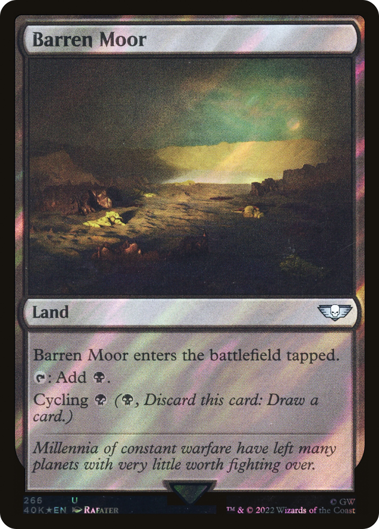 Barren Moor (Surge Foil) [Universes Beyond: Warhammer 40,000] | Grognard Games