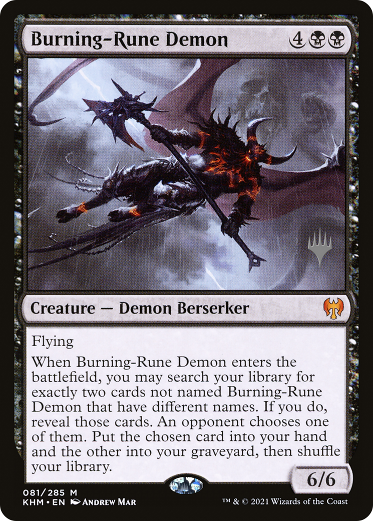 Burning-Rune Demon [Kaldheim Promos] | Grognard Games