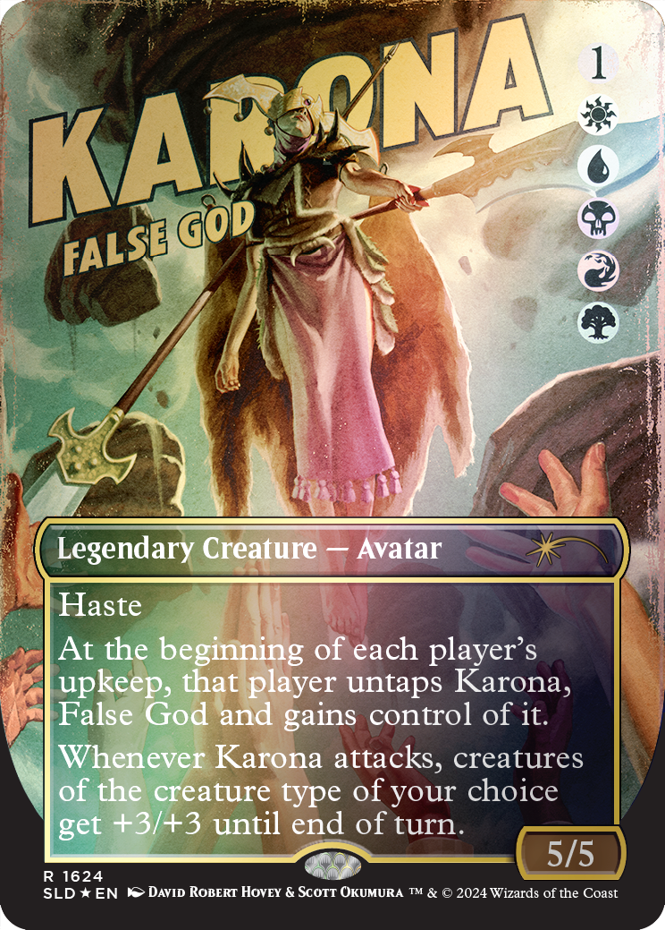 Karona, False God (Rainbow Foil) [Secret Lair Drop Series] | Grognard Games