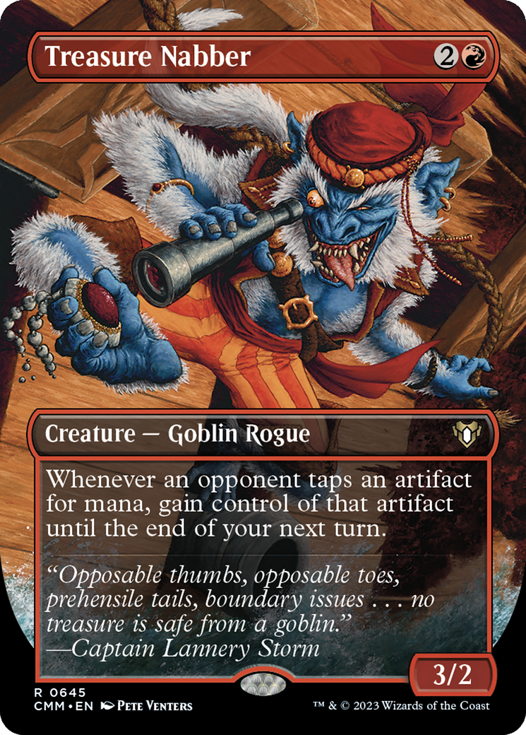 Treasure Nabber (Borderless Alternate Art) [Commander Masters] | Grognard Games
