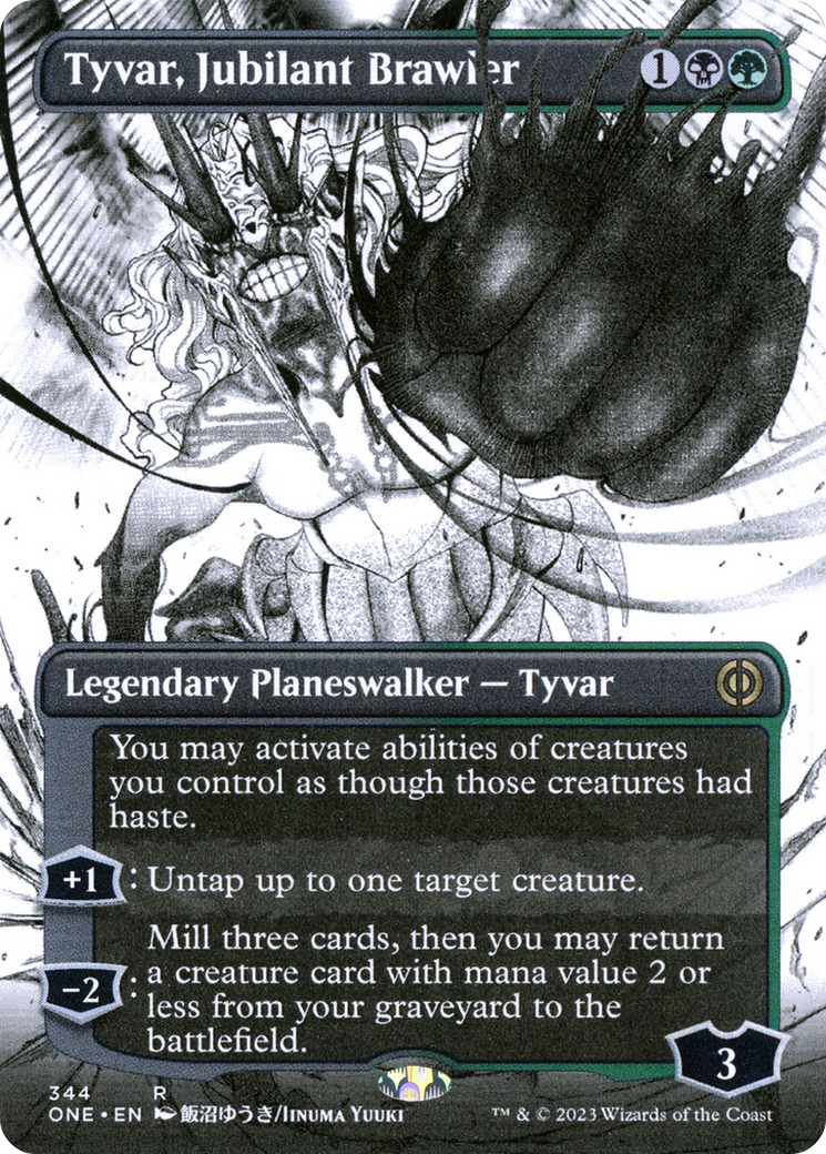 Tyvar, Jubilant Brawler (Borderless Manga) [Phyrexia: All Will Be One] | Grognard Games
