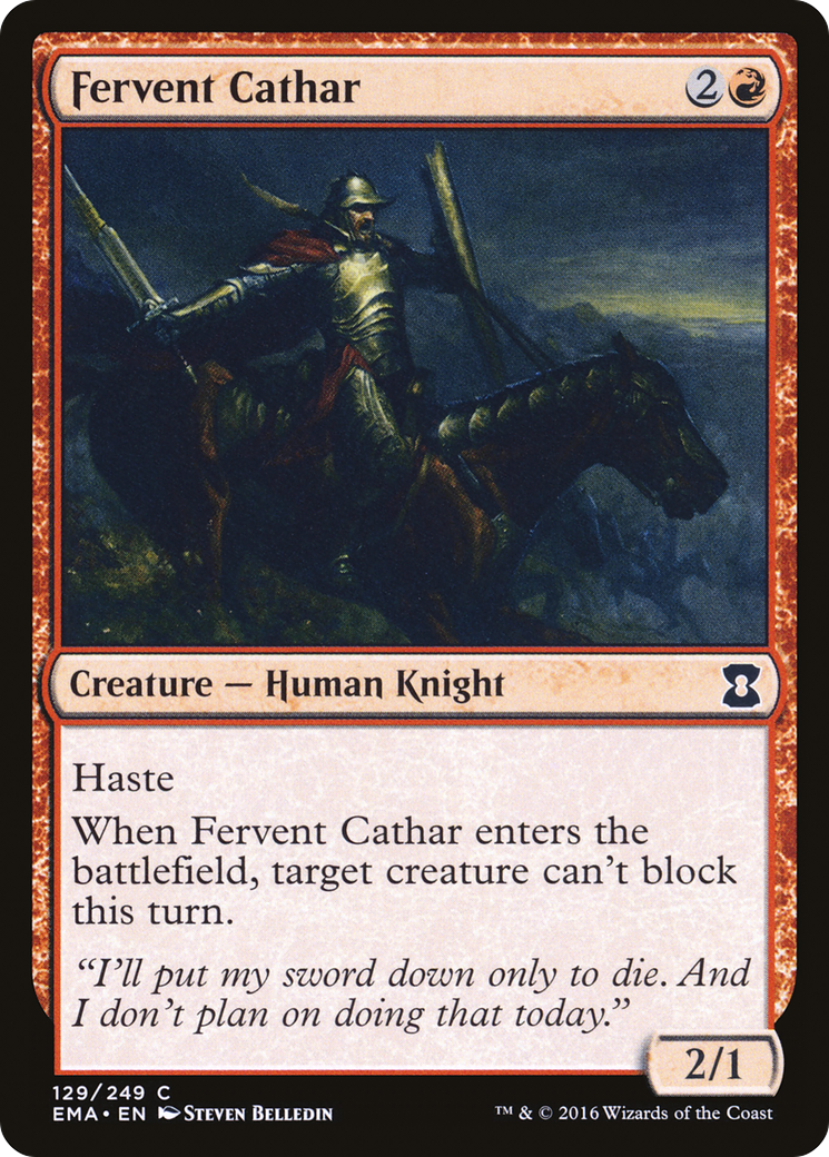 Fervent Cathar [Eternal Masters] | Grognard Games
