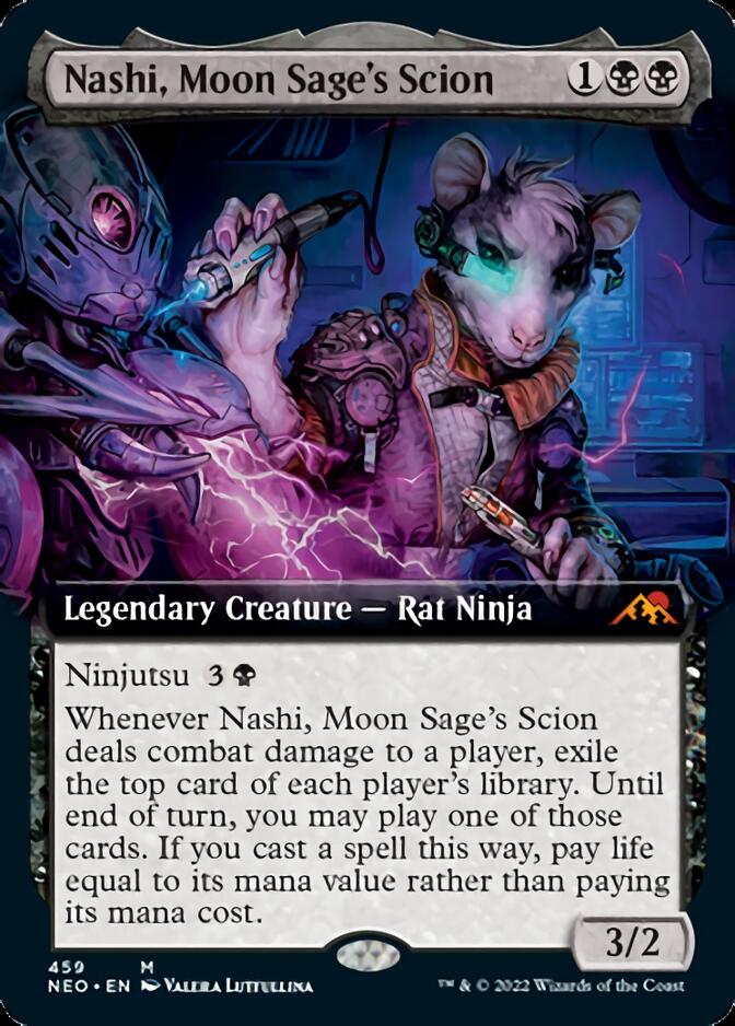 Nashi, Moon Sage's Scion (Extended Art) [Kamigawa: Neon Dynasty] | Grognard Games