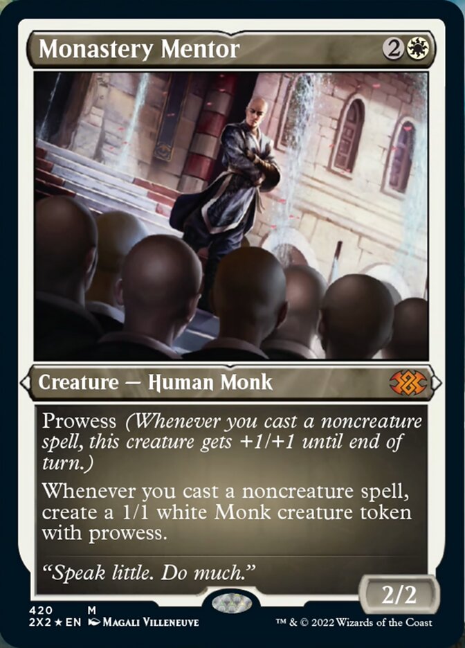 Monastery Mentor (Foil Etched) [Double Masters 2022] | Grognard Games