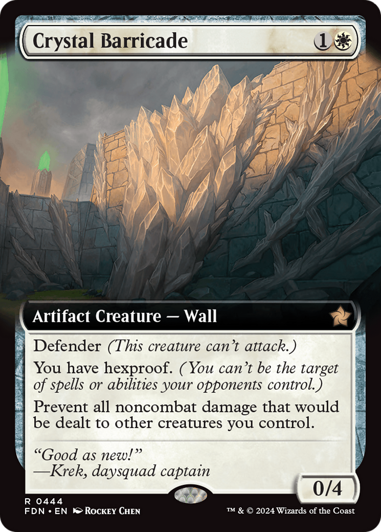 Crystal Barricade (Extended Art) [Foundations] | Grognard Games