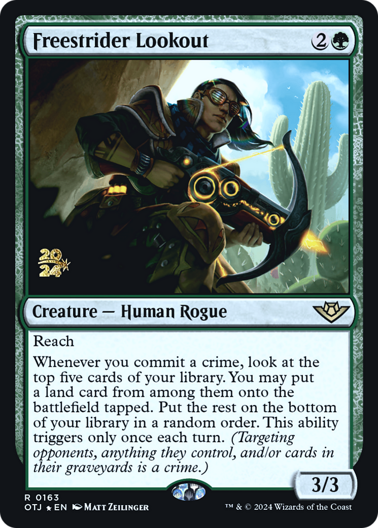 Freestrider Lookout [Outlaws of Thunder Junction Prerelease Promos] | Grognard Games