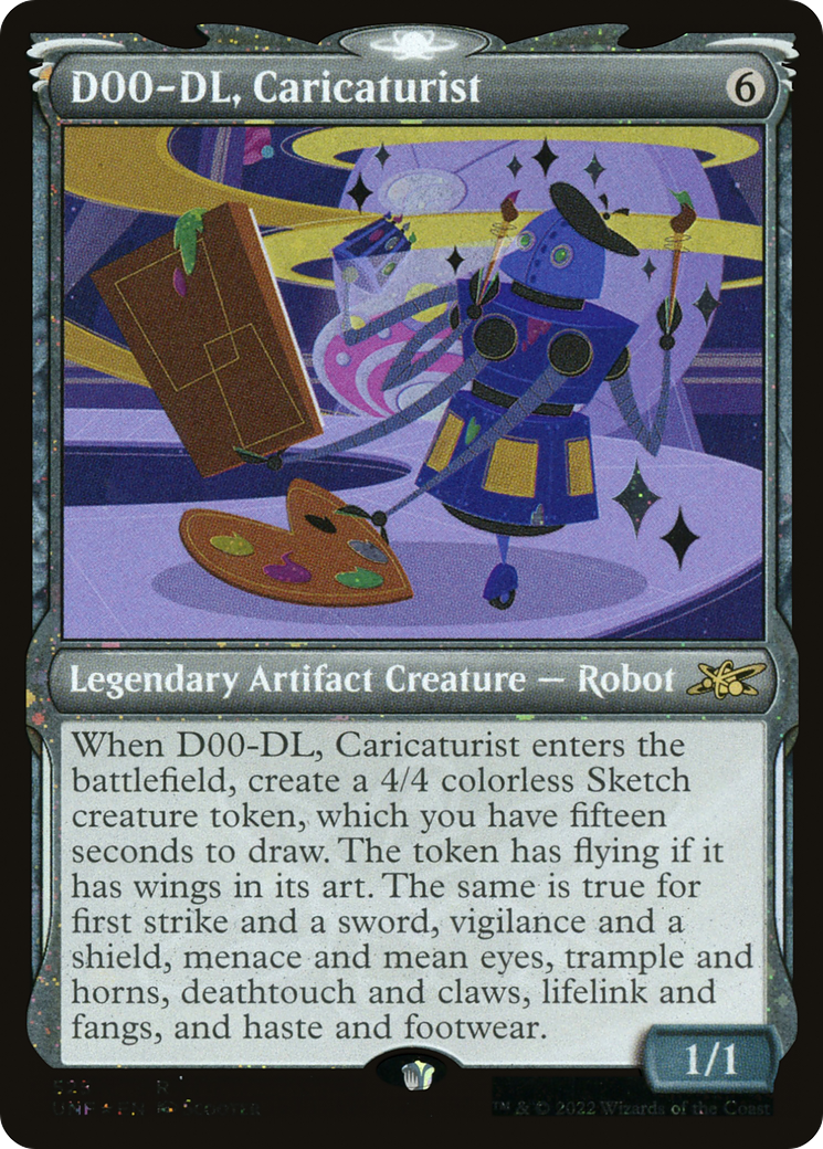 D00-DL, Caricaturist (Showcase) (Galaxy Foil) [Unfinity] | Grognard Games