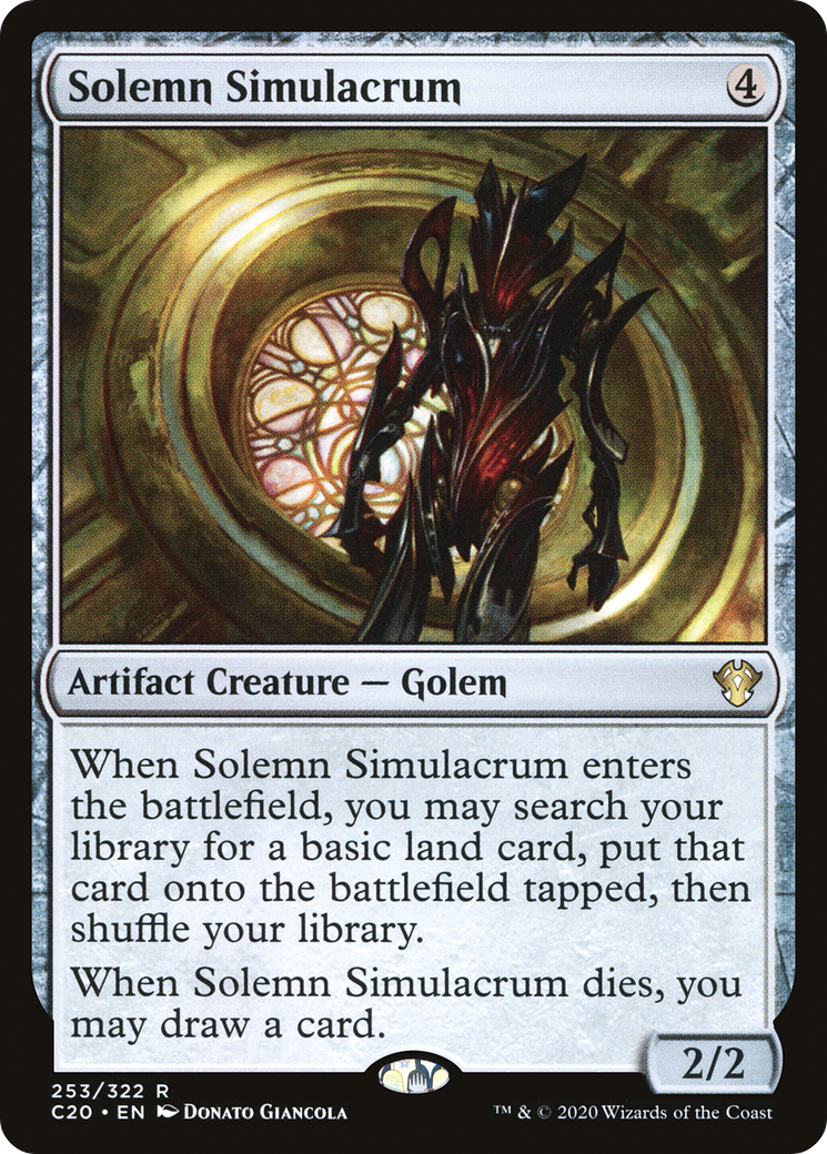 Solemn Simulacrum [Commander 2020] | Grognard Games