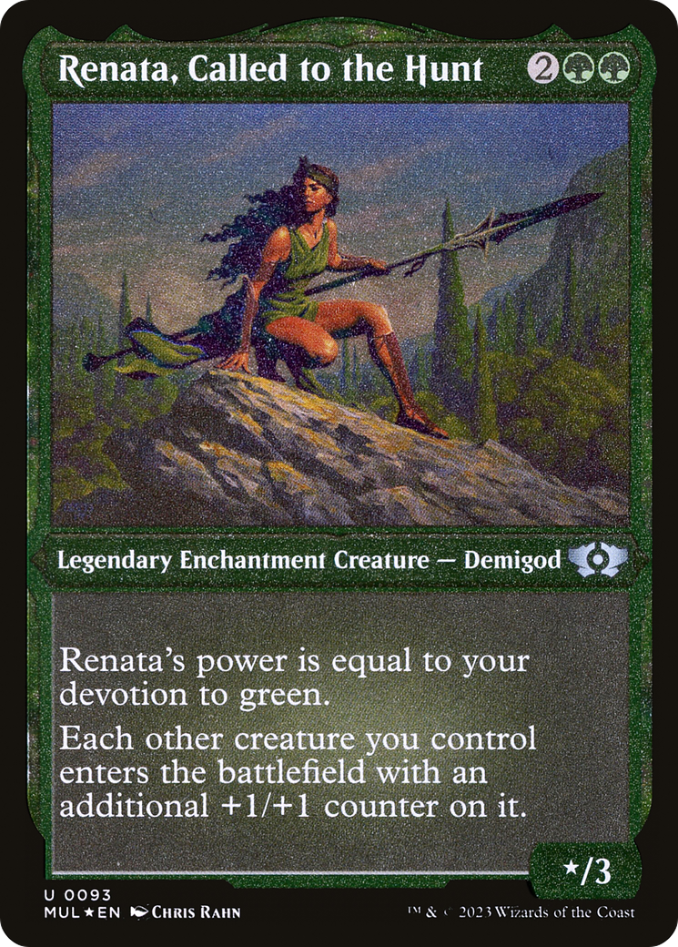 Renata, Called to the Hunt (Foil Etched) (MUL-093) - Multiverse Legends: (enchantment) Foil | Grognard Games