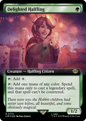 Delighted Halfling (Extended Art) (Surge Foil) [The Lord of the Rings: Tales of Middle-Earth] | Grognard Games