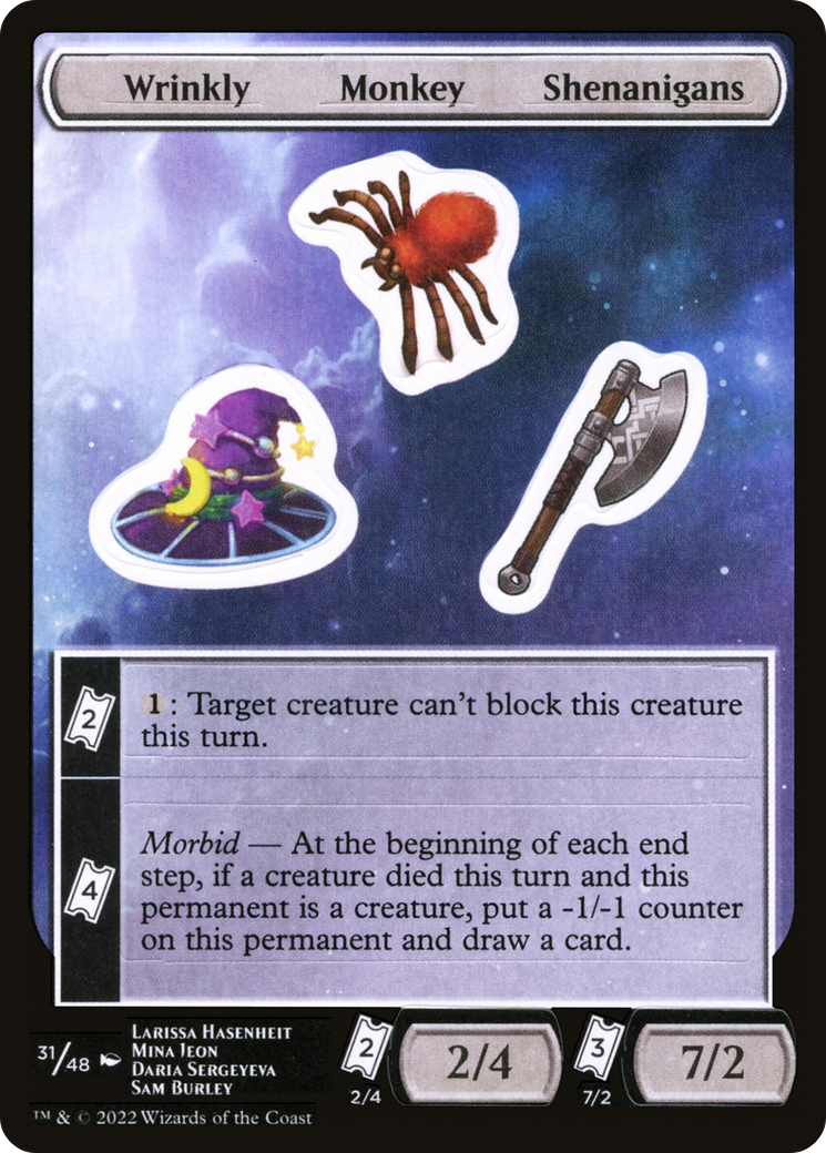 Wrinkly Monkey Shenanigans [Unfinity Stickers] | Grognard Games
