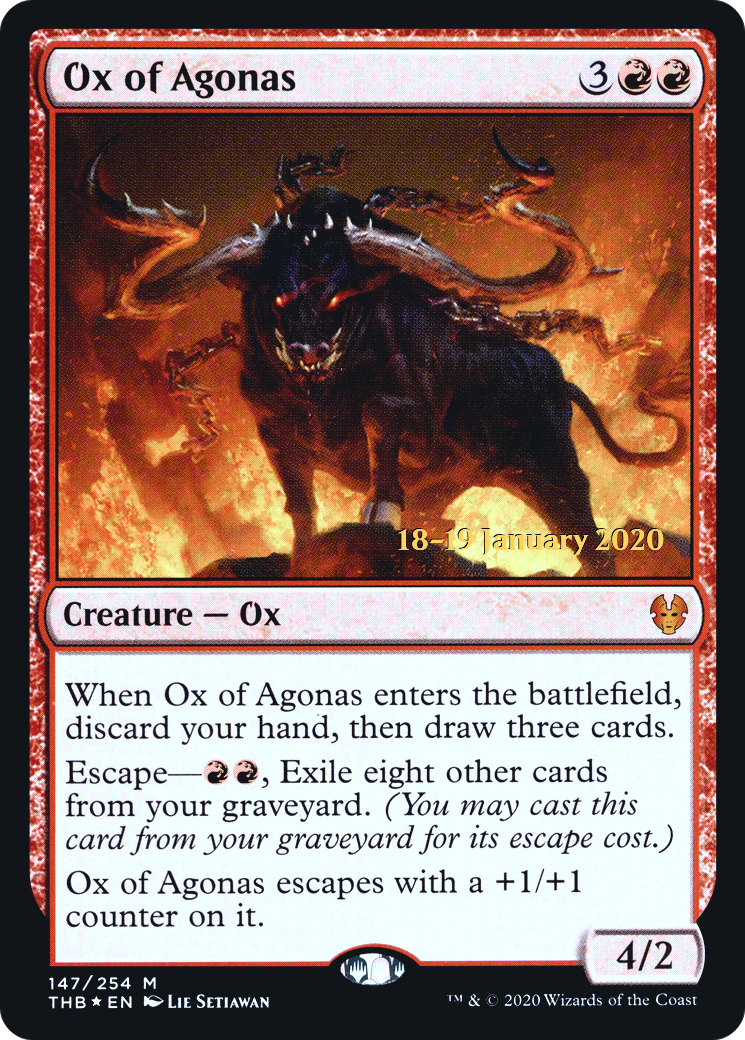 Ox of Agonas [Theros Beyond Death Prerelease Promos] | Grognard Games