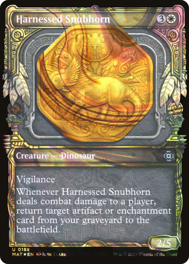 Harnessed Snubhorn (Showcase Halo Foil) [March of the Machine: The Aftermath] | Grognard Games