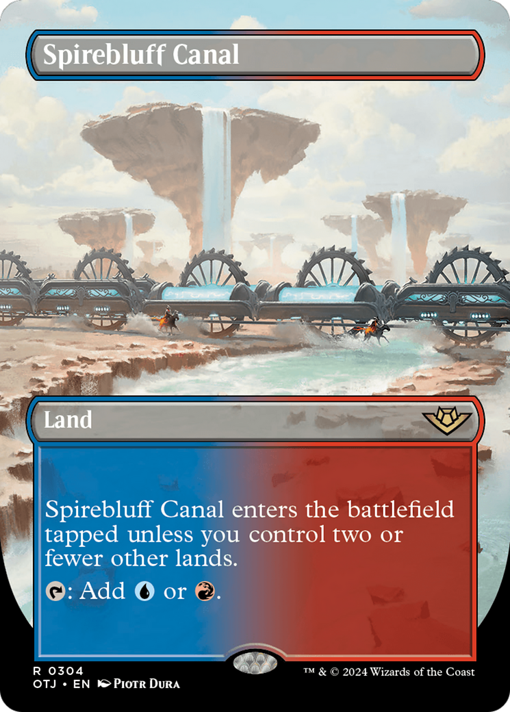 Spirebluff Canal (OTJ-304) - Outlaws of Thunder Junction (Borderless) Foil | Grognard Games