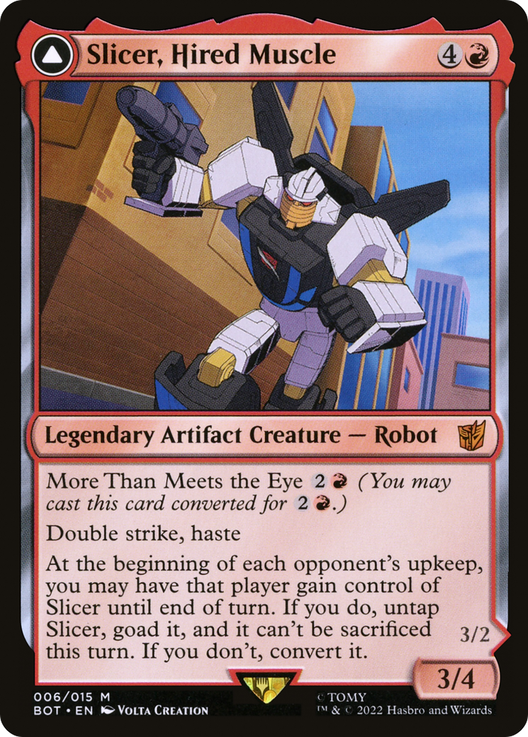 Slicer, Hired Muscle // Slicer, High-Speed Antagonist [Universes Beyond: Transformers] | Grognard Games