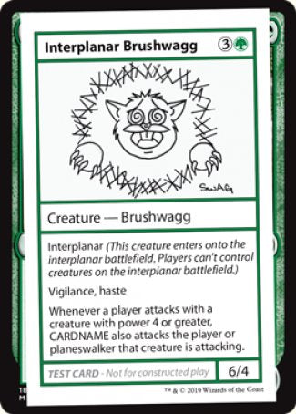 Interplanar Brushwagg (2021 Edition) [Mystery Booster Playtest Cards] | Grognard Games