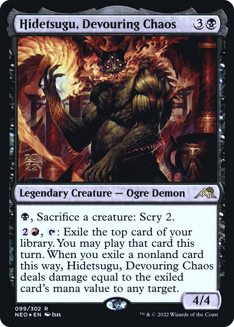 Hidetsugu, Devouring Chaos [Kamigawa: Neon Dynasty Prerelease Promos] | Grognard Games