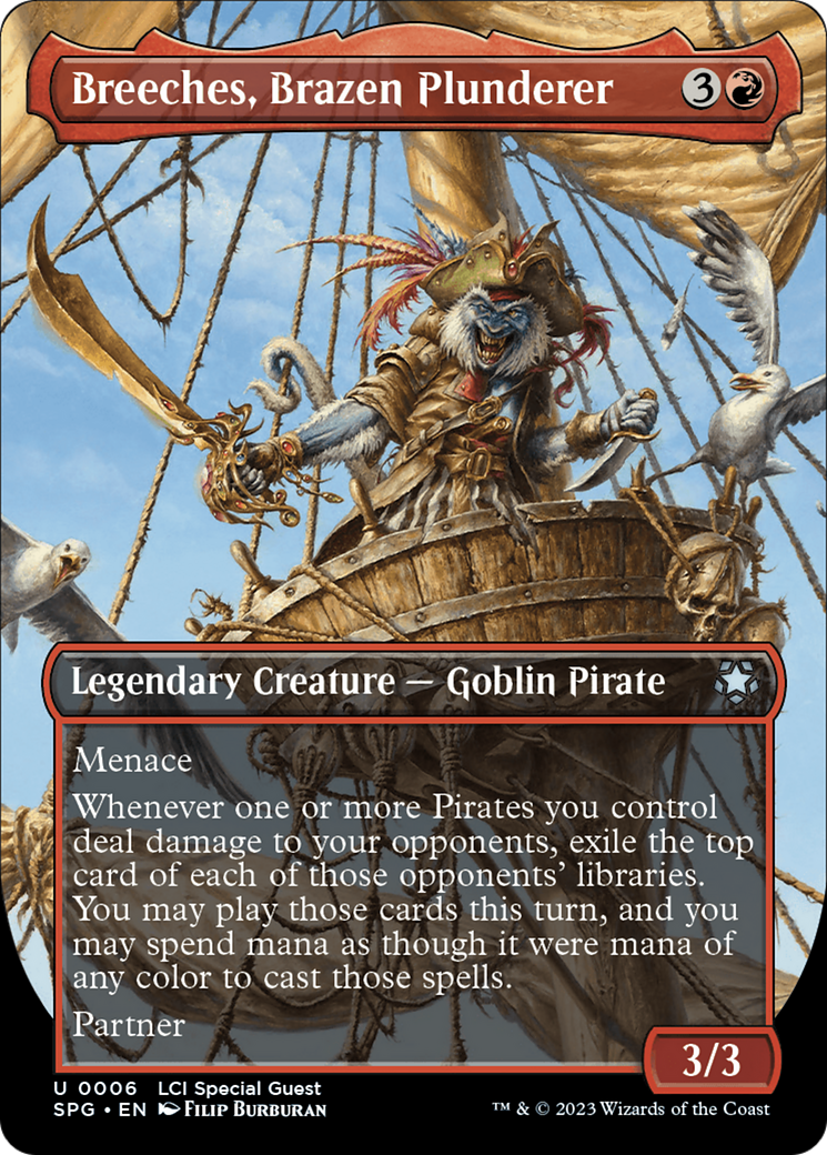 Breeches, Brazen Plunderer (Borderless) [The Lost Caverns of Ixalan Special Guests] | Grognard Games