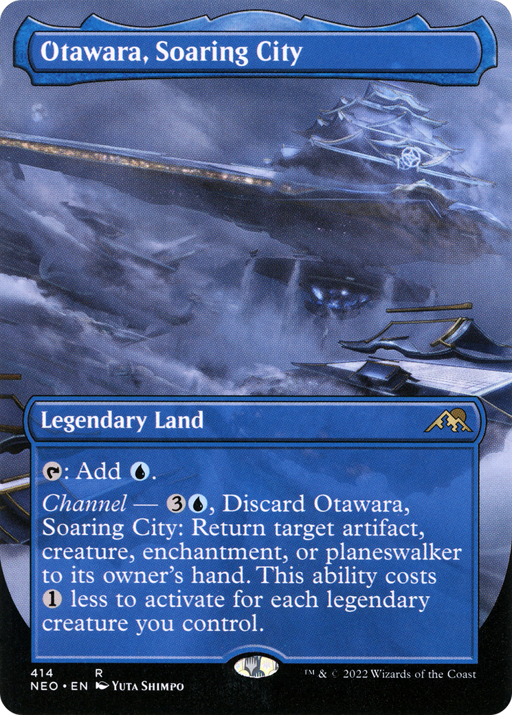 Otawara, Soaring City (Borderless Alternate Art) [Kamigawa: Neon Dynasty] | Grognard Games