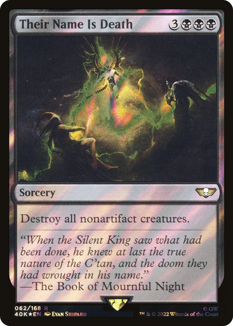 Their Name Is Death (Surge Foil) [Universes Beyond: Warhammer 40,000] | Grognard Games