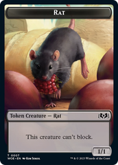 Rat // Food (0012) Double-Sided Token [Wilds of Eldraine Tokens] | Grognard Games